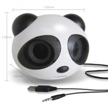 安索夫迷你电脑USB2.0小音箱可爱熊猫便携笔记本台式电脑音箱 音响